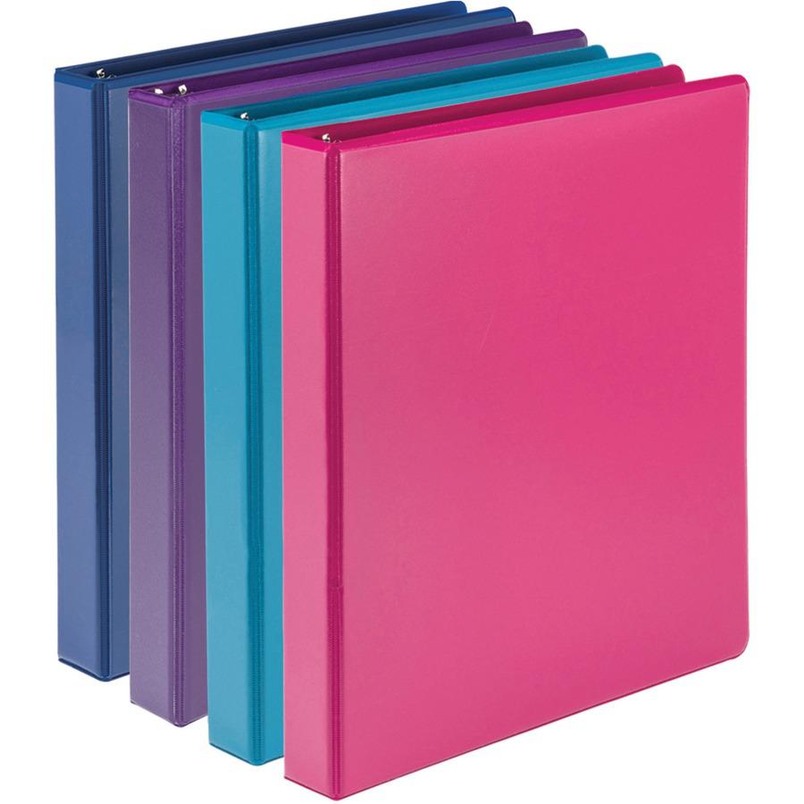 Samsill Durable View Binders - 1" Binder Capacity - Letter - 8 1/2" x 11" Sheet Size - 225 Sheet Capacity - 3 Ring - Fastener: D-Ring - Pocket: 2, Internal - Polypropylene, Chipboard - Assorted - Dura. Picture 3