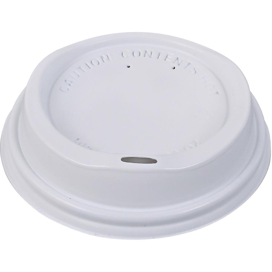 Flavia 10 oz Hot Beverage Paper Cup Lids - 10 fl oz - White - Paper - Beverage, Hot Drink - 1000 / Carton. Picture 6