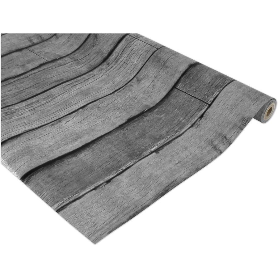 Teacher Created Resources Bulletin Board Roll - Bulletin Board, Poster, Student - 12 ftHeight x 48"Width - 1 Roll - Gray Wood - Fabric. Picture 4