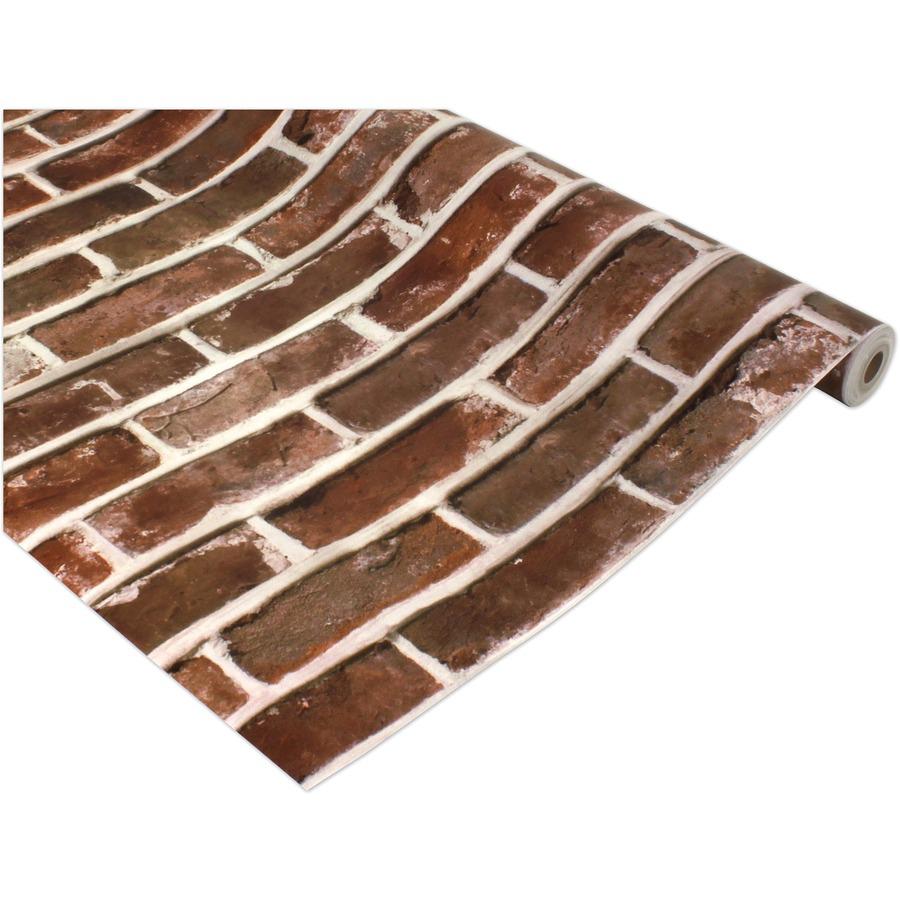 Teacher Created Resources Bulletin Board Roll - Bulletin Board, Poster, Student - 12 ft Height x 48" Width - Red Brick - Fabric - 1 Roll. Picture 4