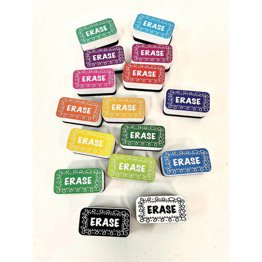 Non-Magnetic Mini Whiteboard Erasers, Chalk Loops, Pack of 16. Picture 5