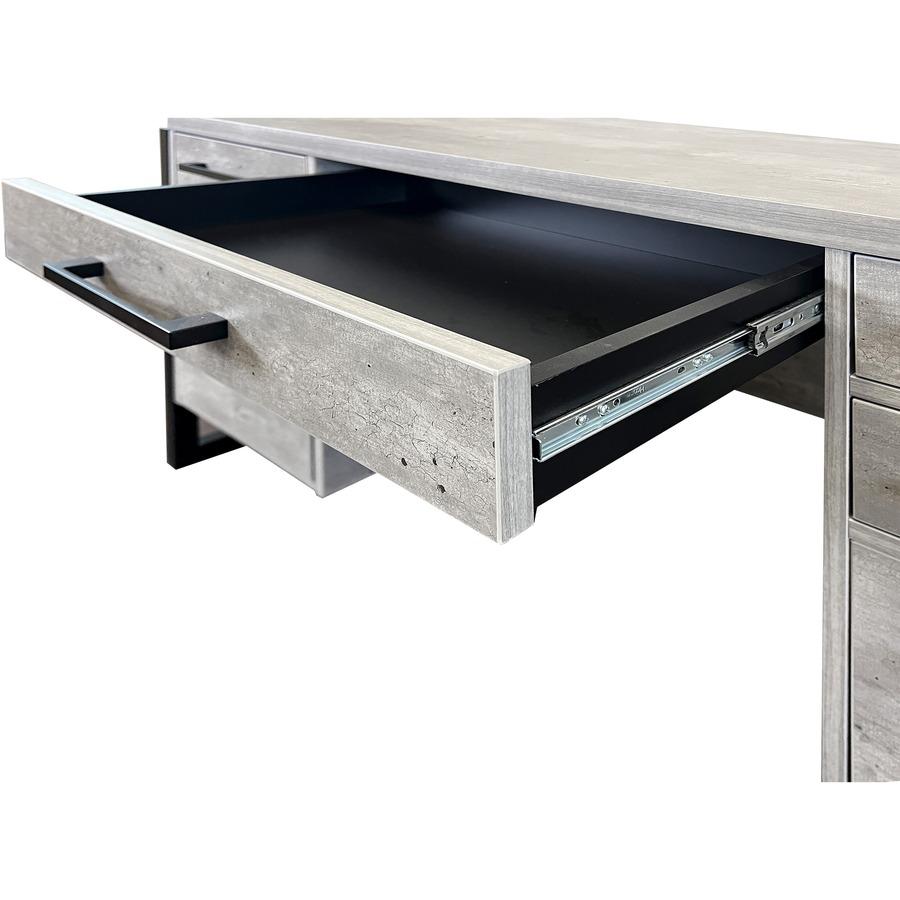 Mason Laminate Double Pedestal Executive Desk. Picture 5