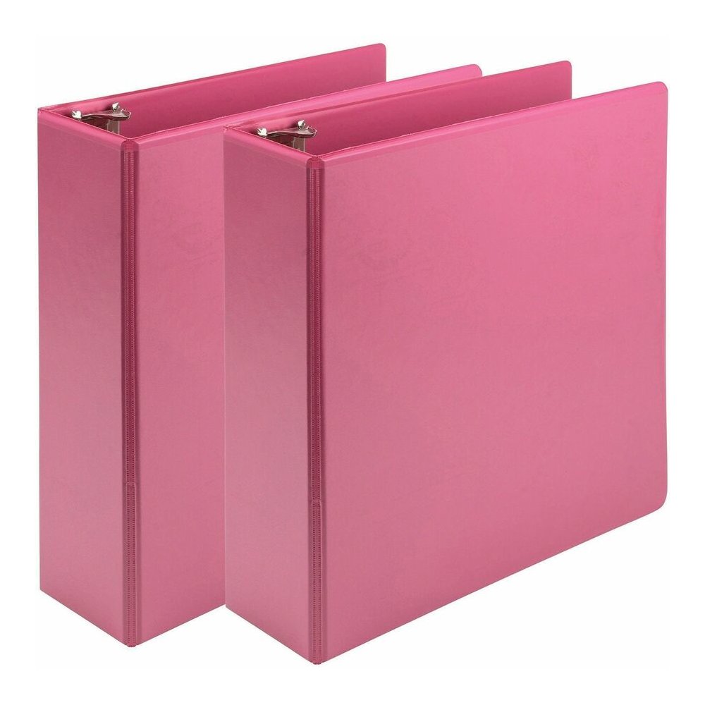 Samsill Earth's Choice Plant-based View Binders - 3" Binder Capacity - Letter - 8 1/2" x 11" Sheet Size - 3 Ring - Fastener: Round Ring - Pocket: 2 - Chipboard, Polypropylene, Plastic - Berry Pink - R. Picture 10
