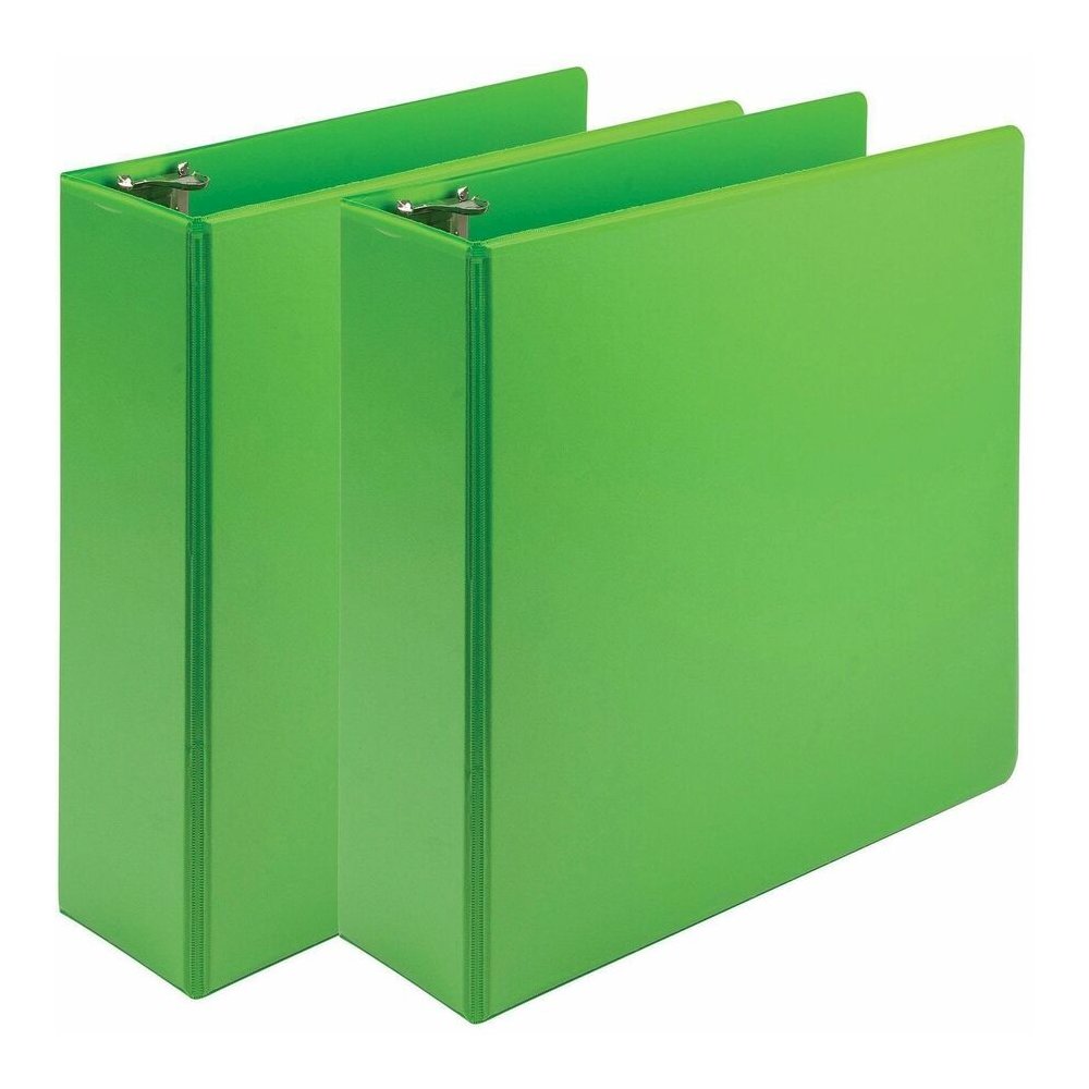Samsill Earth's Choice Plant-based View Binders - 3" Binder Capacity - Letter - 8 1/2" x 11" Sheet Size - 3 Ring - Fastener: Round Ring - Pocket: 2 - Chipboard, Polypropylene, Plastic - Lime Green - 1. Picture 8