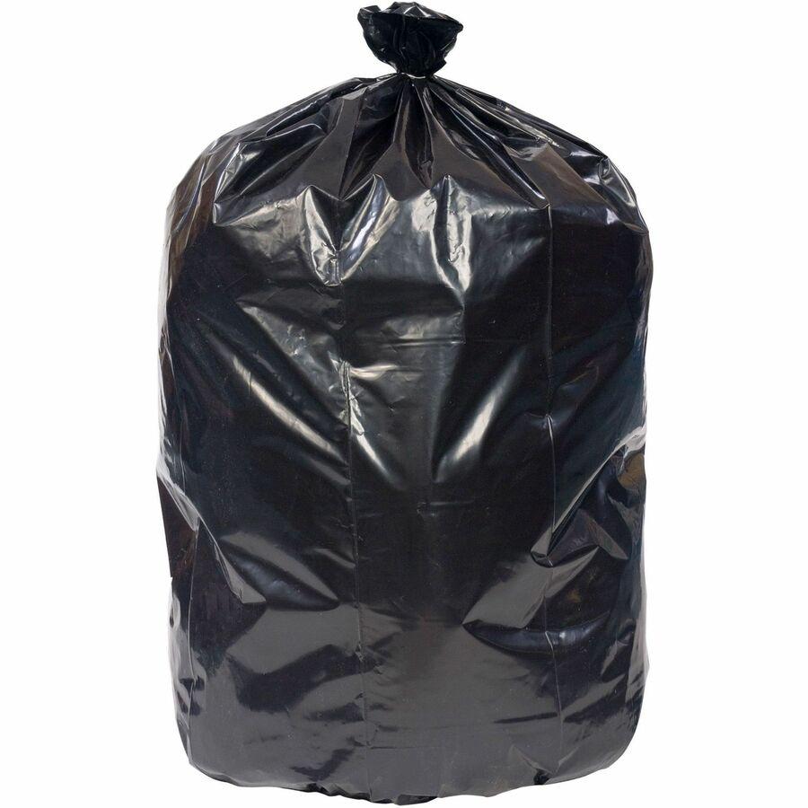 Everyday Genuine Joe Low-Density Can Liners - 33 gal Capacity - 39" Length x 33" Width x 1.10 mil (28 Micron) Thickness - Low Density - Black - Resin - Office Waste, Receptacle - Recycled - 100 / Cart. Picture 4