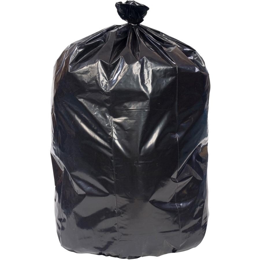 Everyday Genuine Joe Low-Density Can Liners - 60 gal Capacity - 58" Length x 38" Width x 1.50 mil (38 Micron) Thickness - Low Density - Black - Resin - Office Waste, Receptacle - Recycled - 100 / Cart. Picture 4