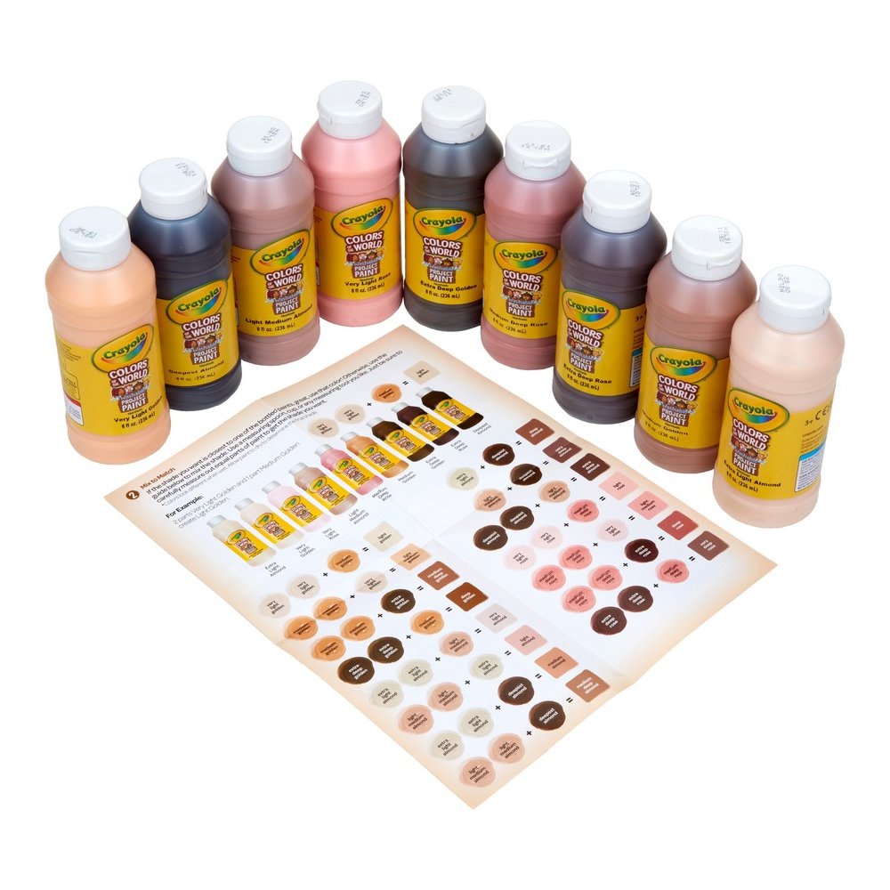 Crayola Colors of the World™ Washable Paint - Multicolor - 8 fl oz - Washable - 9 / Box. Picture 10