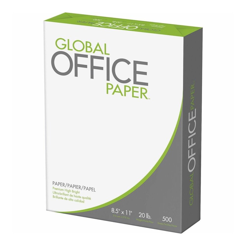 Global Office Premium Multipurpose Paper - White - 96 Brightness - Letter - 8 1/2" x 11" - 20 lb Basis Weight - White - 500 Sheets per Ream - 40 / Pallet. Picture 8