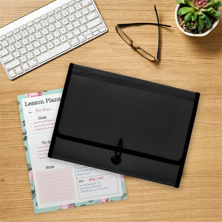 Avery&reg; Letter, A4 Expanding File - 425 Sheets Capacity - 13 Pocket - Polypropylene, Plastic, Fabric - Black - 0% Recycled - 1 Each. Picture 10