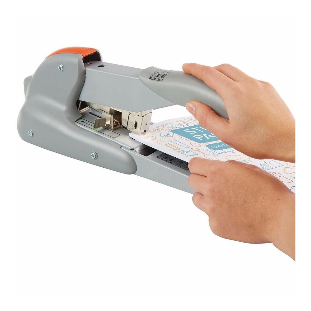 Rapid DUAX Heavy Duty Stapler - Staples Upto 170 Sheet - Holds Upto 400 Staple - Silver, Orange - Metal - 1 Each. Picture 8