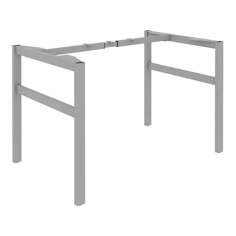 Lorell Table Base - Powder Coated H-shaped, Silver Base - 28.50" Height x 71.60" Width x 29.10" Depth - Metal Base Material - 1 Each. Picture 9