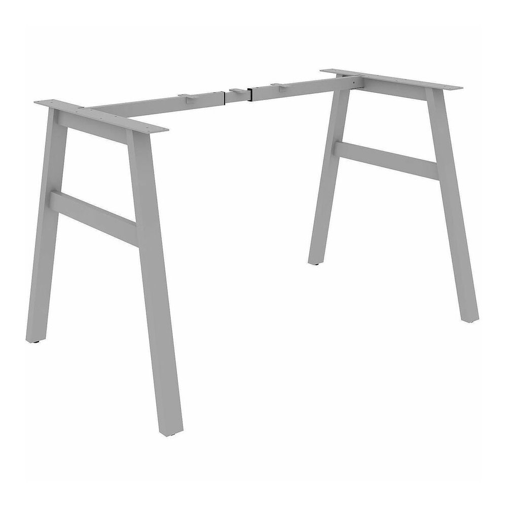 Lorell Table Base - Powder Coated A-shaped, Silver Base - 28.50" Height x 71.60" Width x 29.10" Depth - Metal Base Material - 1 Each. Picture 9