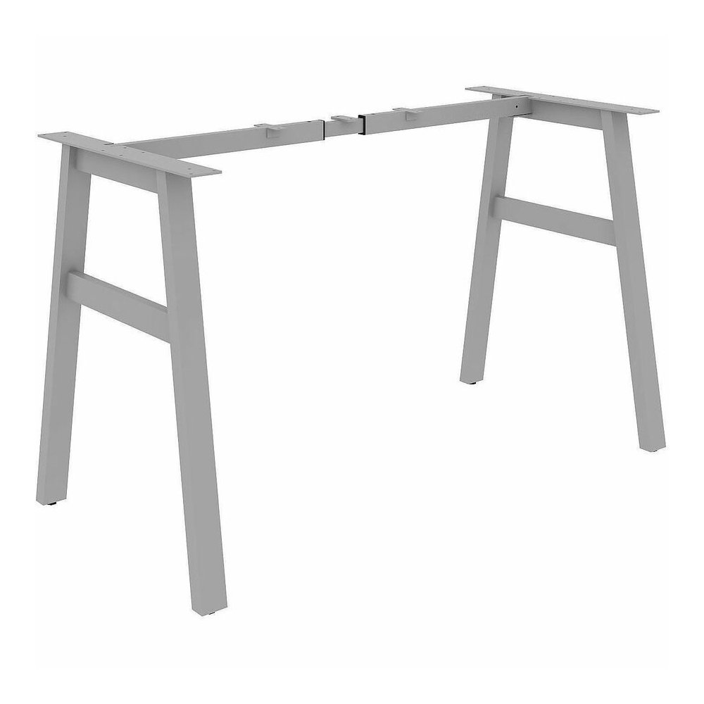 Lorell Table Base - Powder Coated A-shaped, Silver Base - 28.50" Height x 71.60" Width x 23.20" Depth - Metal Base Material - 1 Each. Picture 10