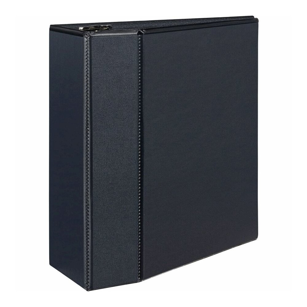 Avery&reg; Durable View Binder - EZD Rings - 5" Binder Capacity - Letter - 8 1/2" x 11" Sheet Size - 1050 Sheet Capacity - 3 Ring - Fastener: D-Ring - Pocket: 4, Internal - Poly - Black - Recycled - E. Picture 5