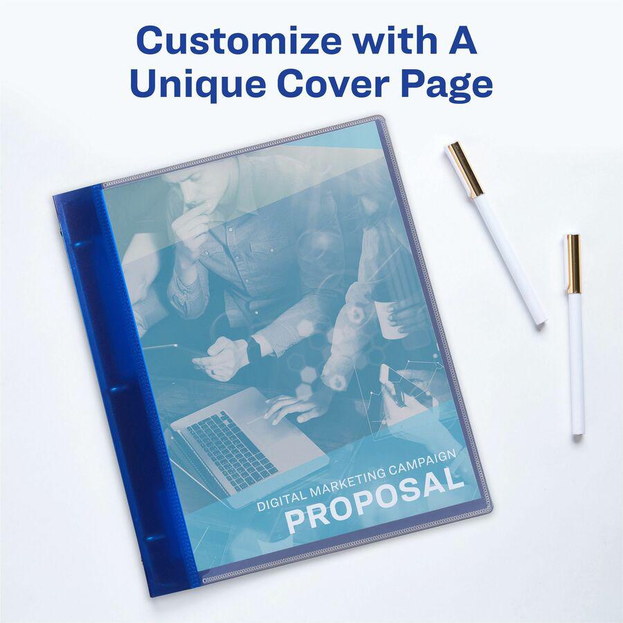 Avery&reg; Flexi-View 3 Ring Binders - 1/2" Binder Capacity - Letter - 8 1/2" x 11" Sheet Size - 100 Sheet Capacity - 3 x Round Ring Fastener(s) - Polypropylene - Flexible - 1 Each. Picture 7