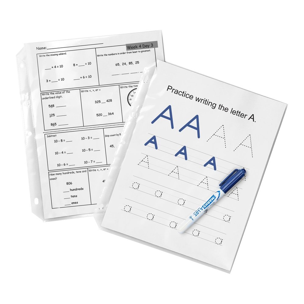 Avery&reg; Quick-Load Sheet Protectors - For Letter 8 1/2" x 11" Sheet - Clear - Polypropylene - 50 / Box. Picture 10