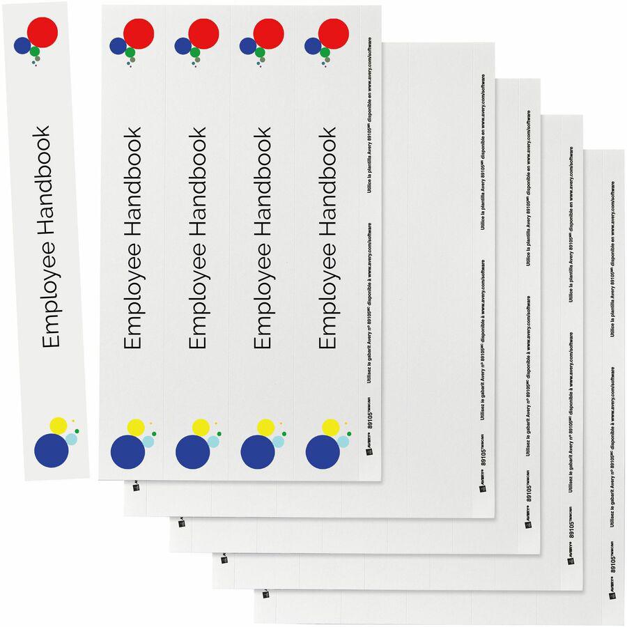 Avery&reg; Binder Spine Inserts - 1 1/2" Sheet - White - 25 / Pack. Picture 8