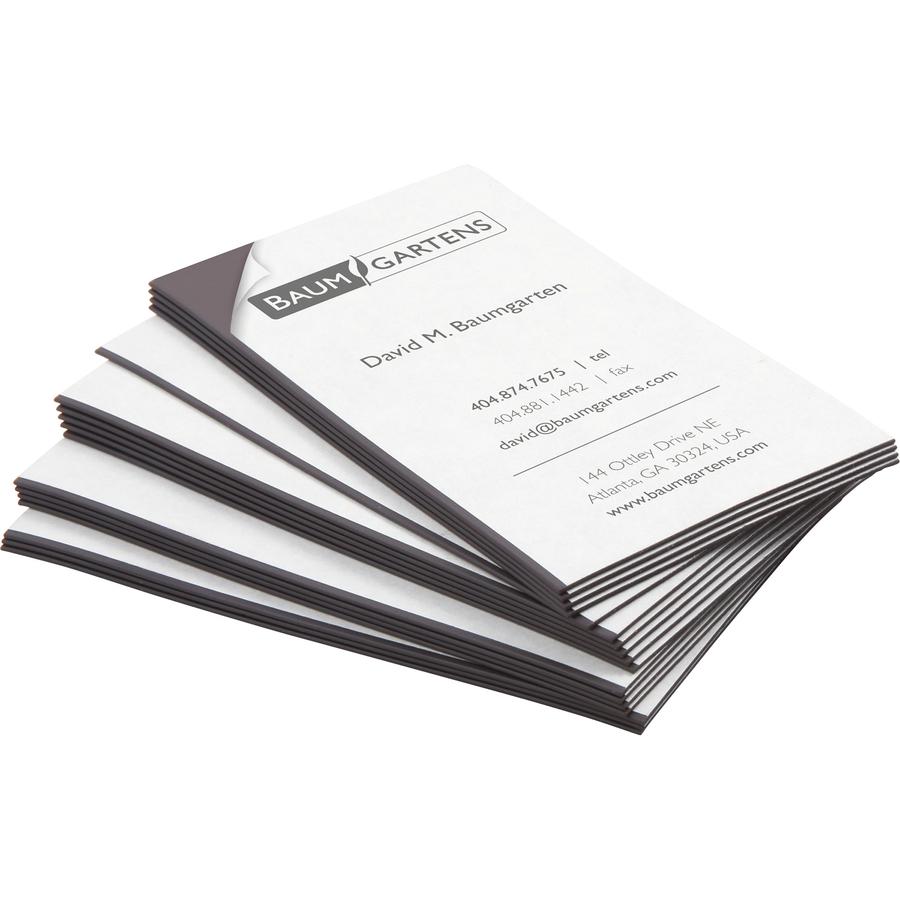 Zeus Magnetic Business Card - 3 1/2" x 2" - 25 / Pack - Black. Picture 7