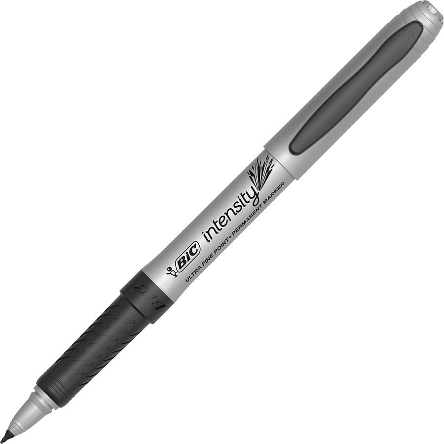 BIC Mark-it Ultra-Fine Point Permanent Marker - Ultra Fine Marker Point - Black - 1 Dozen. Picture 2