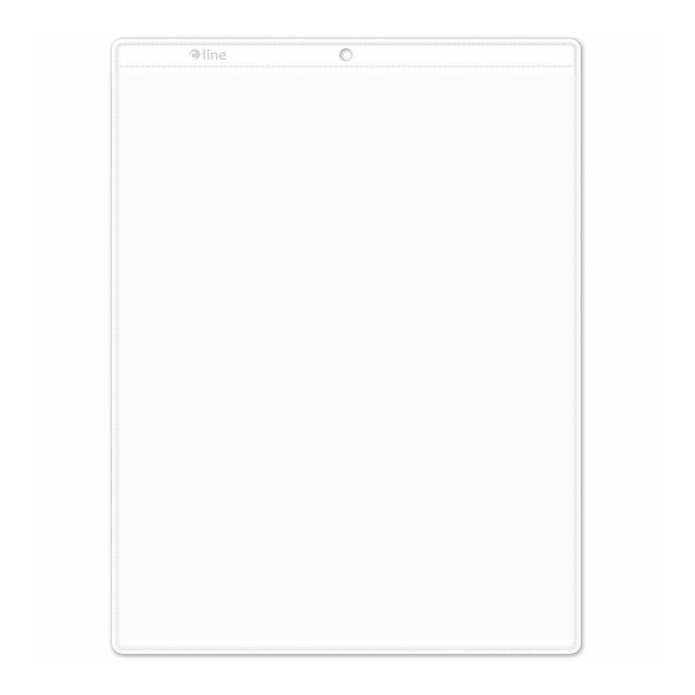 C-Line No Vinyl File Pocket - 9" x 12" - Vinyl - Clear - Punched - 50 / Box. Picture 3