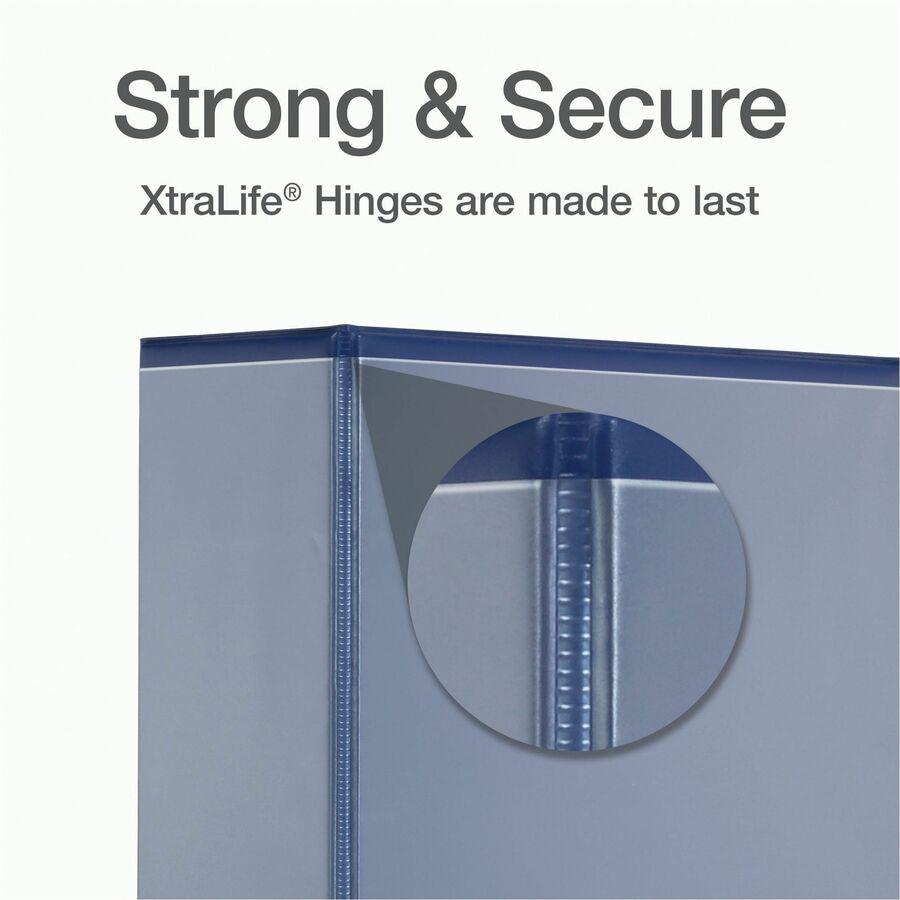 Cardinal Xtralife ClearVue Locking Slant-D Binders - 4" Binder Capacity - Letter - 8 1/2" x 11" Sheet Size - 890 Sheet Capacity - 3 3/5" Spine Width - 3 x D-Ring Fastener(s) - 2 Inside Front & Back Po. Picture 7