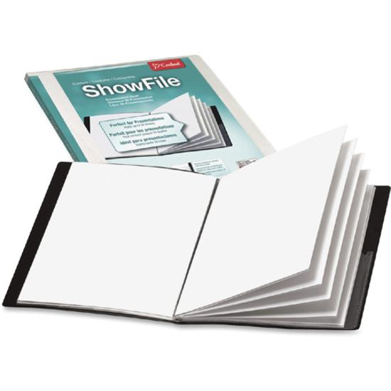 Cardinal ShowFile 50232 Letter Presentation Book - 8 1/2" x 11" - 48 Sheet Capacity - 24 Internal Pocket(s) - Polypropylene, Poly - Black - 1 Each. Picture 3