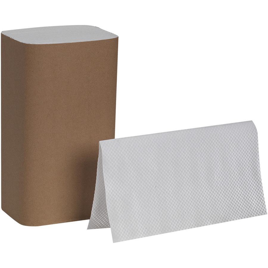 Pacific Blue Basic S-Fold Recycled Paper Towels - 9.25" x 10.25" - White - 4000 Per Carton - 16 / Carton. Picture 7