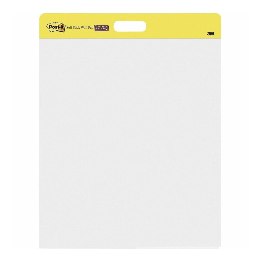 Post-it&reg; Self-Stick Easel Pads - 20 Sheets - Plain - Stapled - 18.50 lb Basis Weight - 20" x 23" Sheet Size - White Paper - Cardboard Cover - Resist Bleed-through, Removable, Sturdy Back - No - 2 . Picture 5