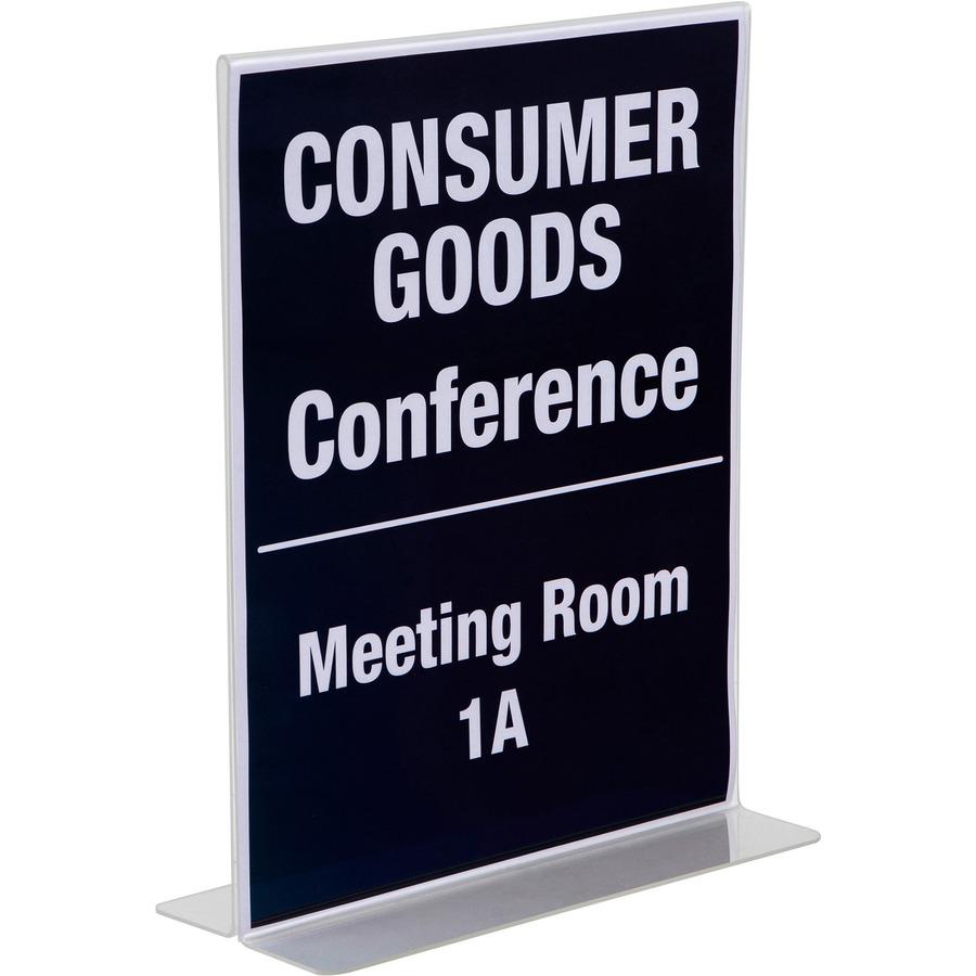 Golite nu-dell Sign Holder - Holds 8.50" x 11" Insert - Vertical - 1 Each - Plastic - Clear. Picture 5