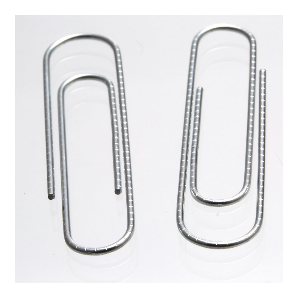 Officemate Giant Nonskid Paper Clips - Jumbo - 2" Length x 0.5" Width - Silver - Steel - 100/Box - 10 / Pack. Picture 5