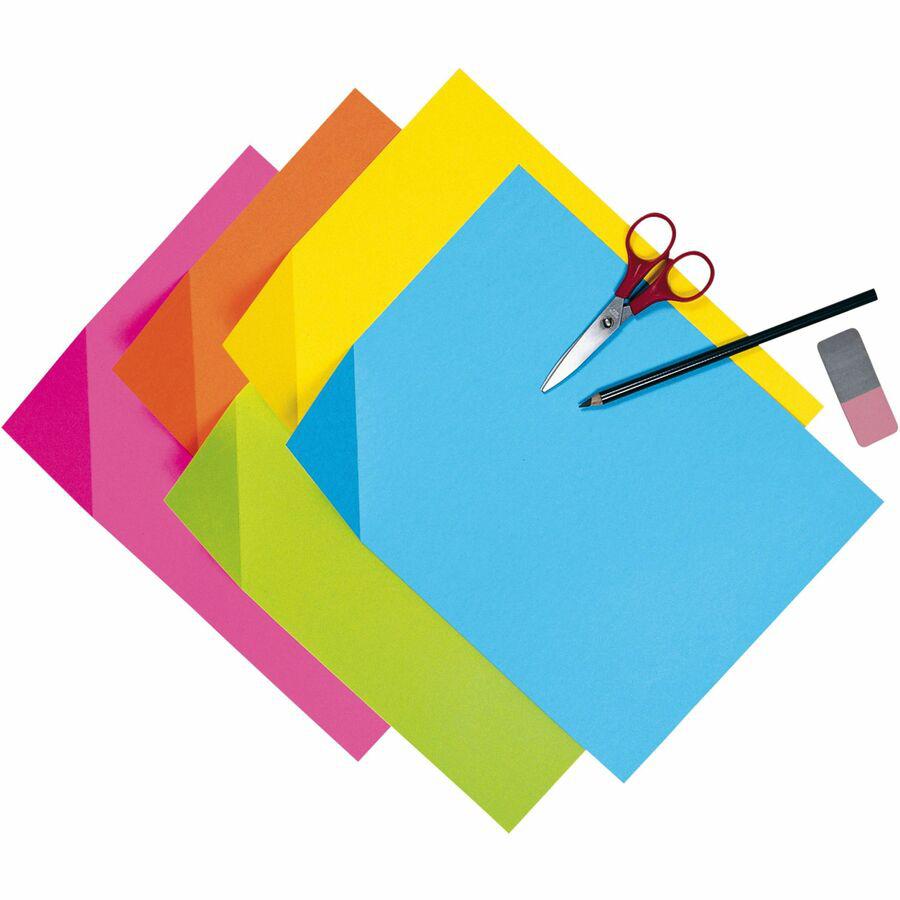 Pacon Super Bright Tagboard - Art - 9"Width x 12"Length - 1 / Pack - Assorted. Picture 5