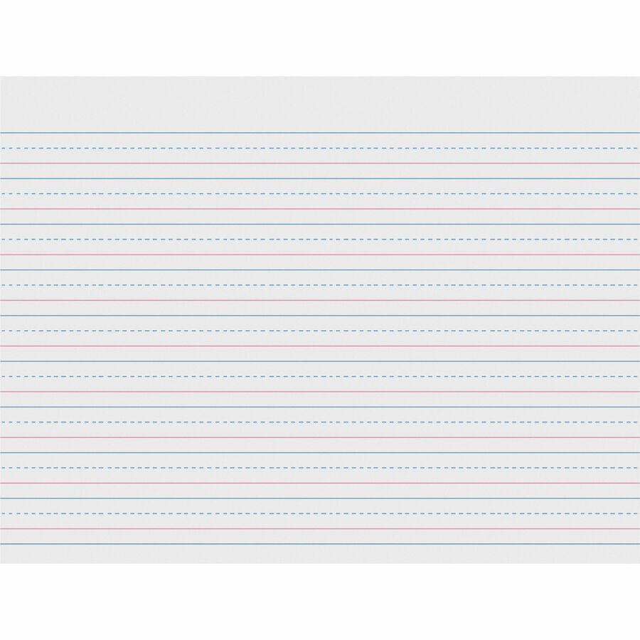 Pacon Multi-Program Handwriting Papers - 500 Sheets - 0.50" Ruled - Unruled Margin - 10 1/2" x 8" - White Paper - Hard Cover - 500 / Ream. Picture 3