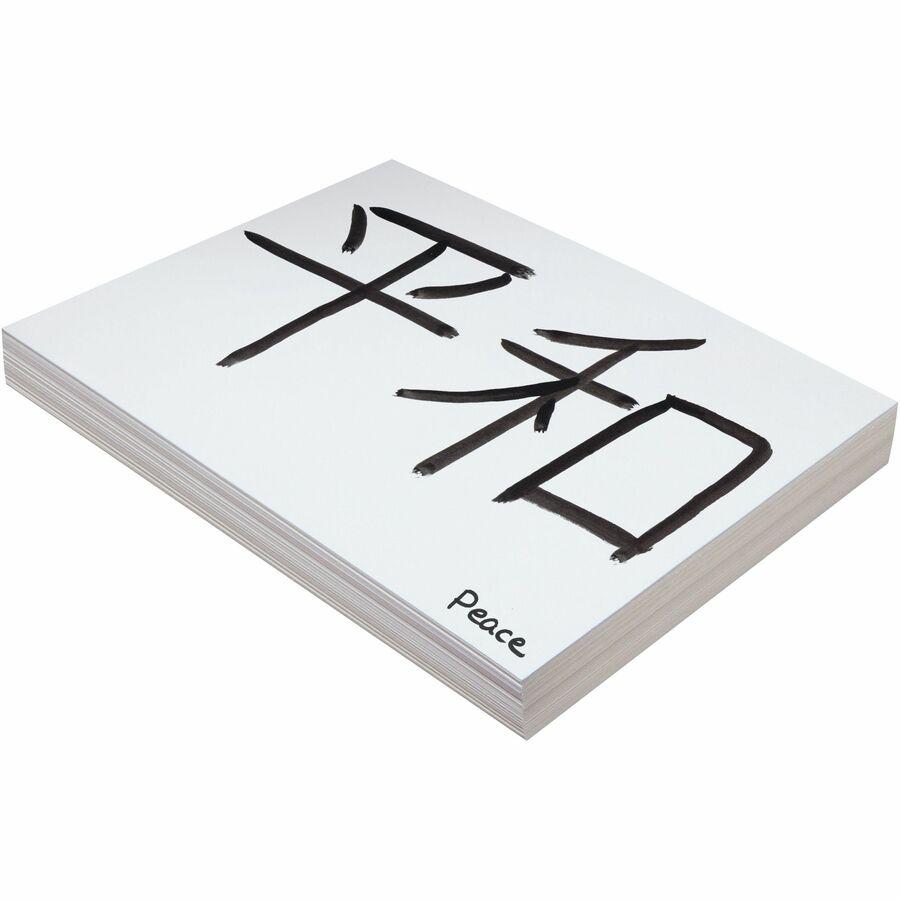 Pacon Tagboard - Craft, Art - 1.10"Height x 9"Width x 12"Length - 100 / Pack - White. Picture 7