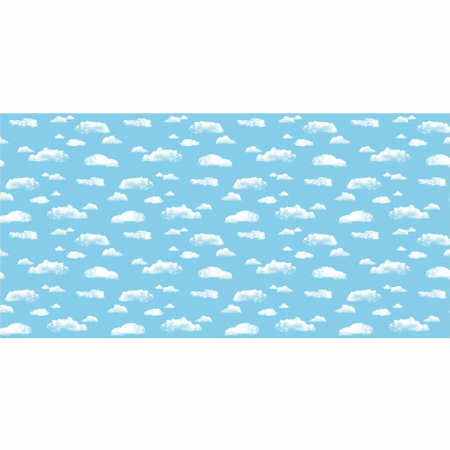 Fadeless Bulletin Board Art Paper - Bulletin Board - 6"Height x 48"Width x 50 ftLength - 1 / Roll - Cloud. Picture 8