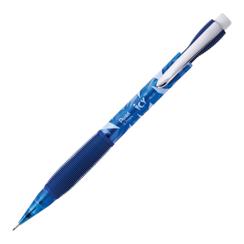 Pentel Icy Mechanical Pencil - 0.7 mm Lead - #2 - Refillable - Blue Barrel - 1 Dozen. Picture 5