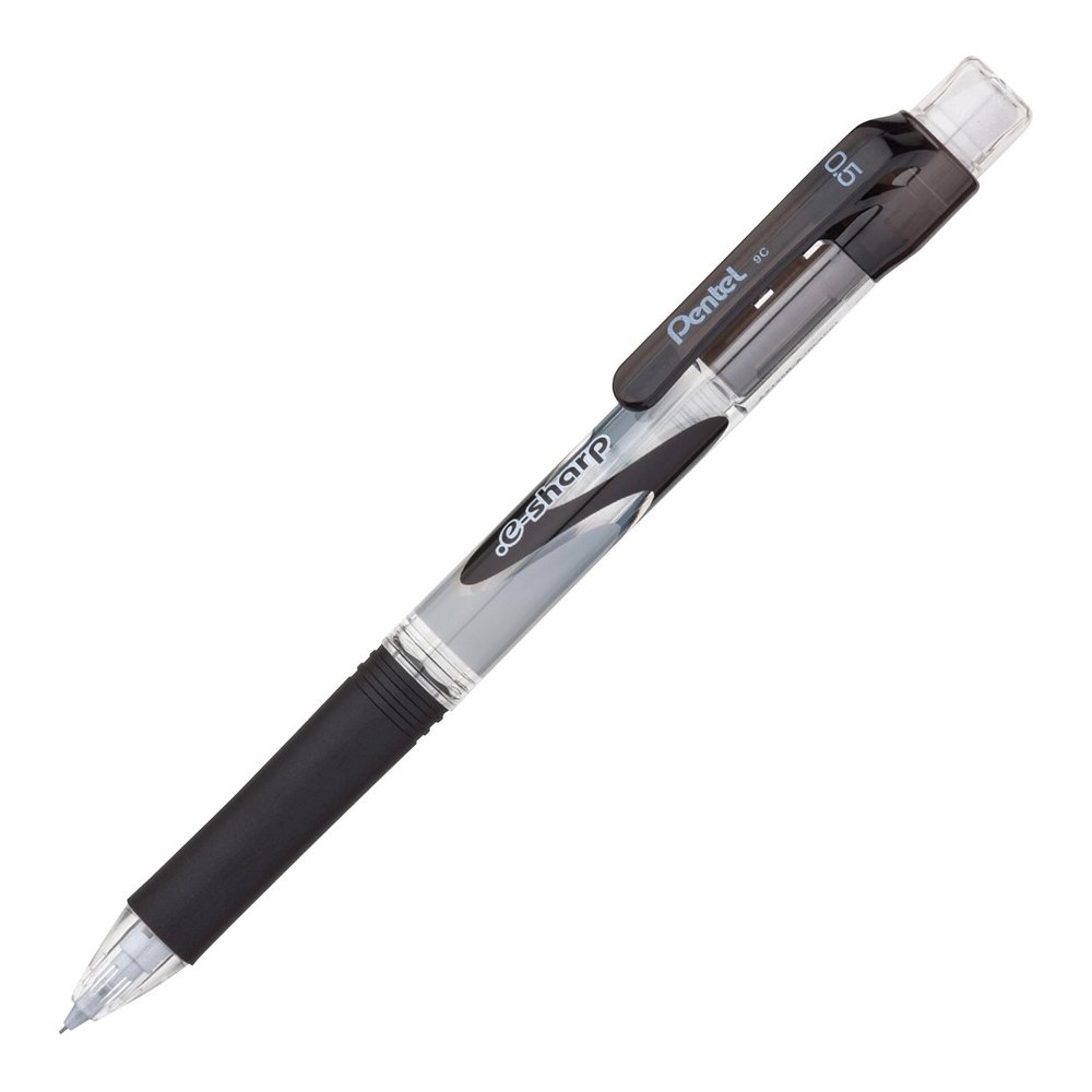 Pentel E-Sharp Mechanical Pencils - 0.5 mm Lead - #2 - Refillable - Black Barrel - 1 Dozen. Picture 5