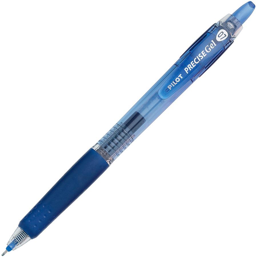 Pilot Precise Gel Fine Retractable BeGreen Pens - Refillable - Retractable - Blue Ink - Gel-based - Translucent Barrel - 1 Dozen. Picture 3