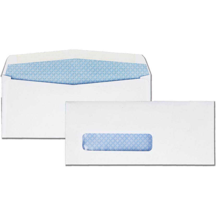 Quality Park No. 8-5/8 Single Window Security Tinted Check Envelope - Single Window - #8 5/8 - 3 5/8" Width x 8 5/8" Length - 24 lb - Gummed - White - Wove - 500 / Box. Picture 5