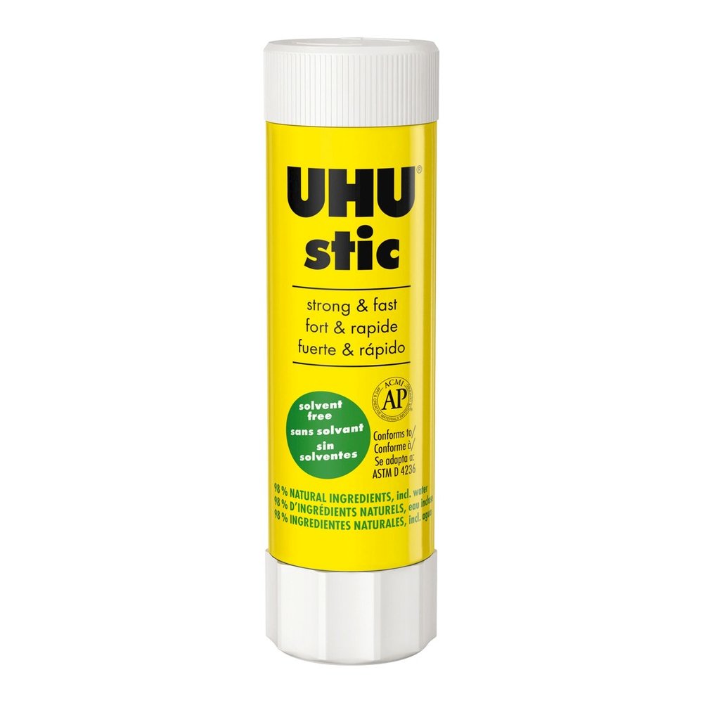 UHU Glue Stic, Clear, 40g - 1.41 oz - Clear - 12 / Box. Picture 4