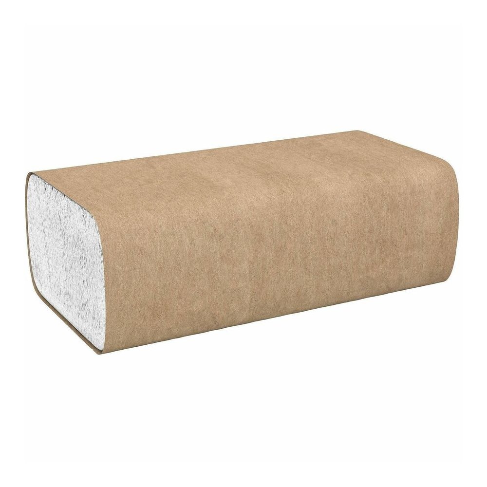 Genuine Joe Paper Towel Multi fold 250 sheets Natural - 1 Ply - Multifold - 9.25" Width x 9.40" Length - embossed design - Natural - Paper, Fiber - 250 Sheets/Pack - 16 / Carton. Picture 4