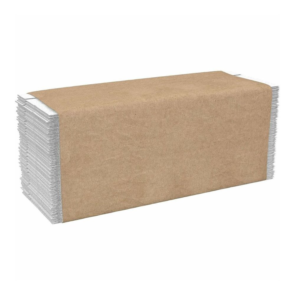 Genuine Joe Paper Towel C-fold 200 sheets White - 1 Ply - C-fold - 13" Width x 10" Length - embossed design - White - Fiber, Paper - 200 Sheets/Pack - 12 / Carton. Picture 7