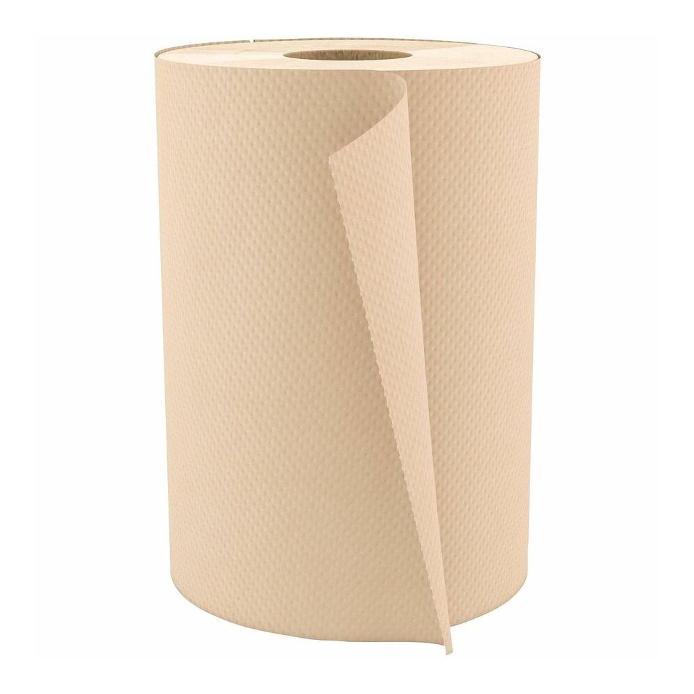 Genuine Joe Embossed Hardwound Roll Towels - 7.87" Width x 350 ft Length - 2" Core - Natural - 12 / Carton. Picture 5
