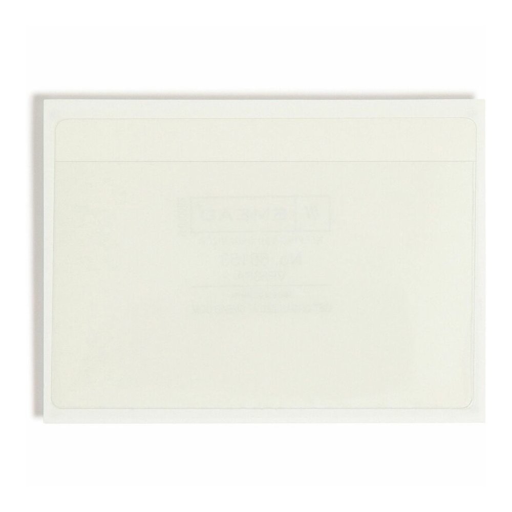 Smead Self-Adhesive Pockets - For 5 5/16" x 3 5/8" Sheet - Clear - Poly - 100 / Box. Picture 9