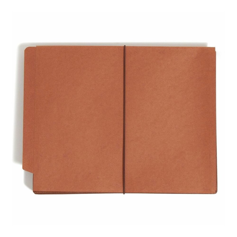 Smead Letter Recycled File Wallet - 8 1/2" x 11" - 5 1/4" Expansion - 2 Plys - Redrope - Flap, Tear Resistant, Elastic Closure - 30% Recycled - 10 / Box. Picture 8