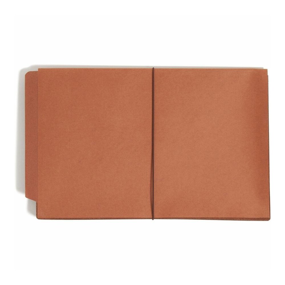 Smead Legal Recycled File Wallet - 8 1/2" x 14" - 5 1/4" Expansion - End Tab Location - 12.5 pt. - Redrope - Flap, Tear Resistant, Rounded Corner, Reinforced Gusset - 30% Recycled - 10 / Box. Picture 11
