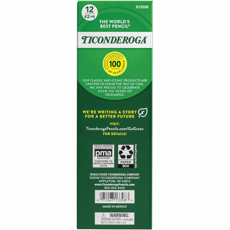 Ticonderoga Beginner No. 2 Pencils with Erasers - #2 Lead - Yellow Barrel - 1 Dozen. Picture 4