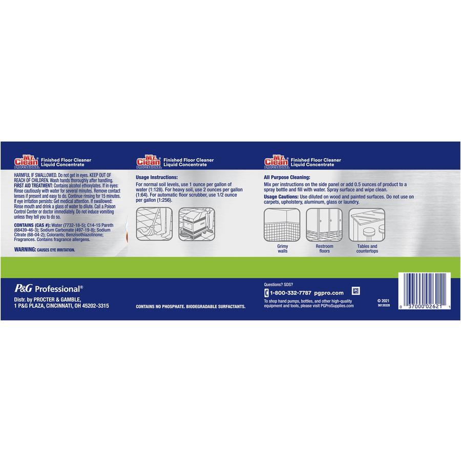 Mr. Clean Professional Finished Floor Cleaner - For Tile - Liquid - 128 fl oz (4 quart) - 1 Each - Residue-free - Yellow. Picture 3