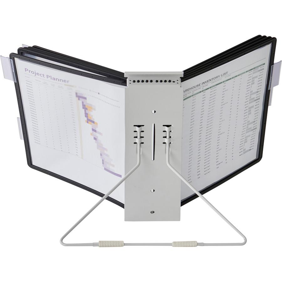 DURABLE&reg; INSTAVIEW&reg; Desktop Reference Display System - Desktop - 10 Double Sided Panels - Letter Size - Anti-Reflective/Non-Glare - Black. Picture 10