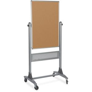 MooreCo Platinum Reversible Melamine/Cork Board - 30" (2.5 ft) Width x 40" (3.3 ft) Height - Anodized Aluminum Frame - Rectangle - Assembly Required - 1 Each. Picture 6