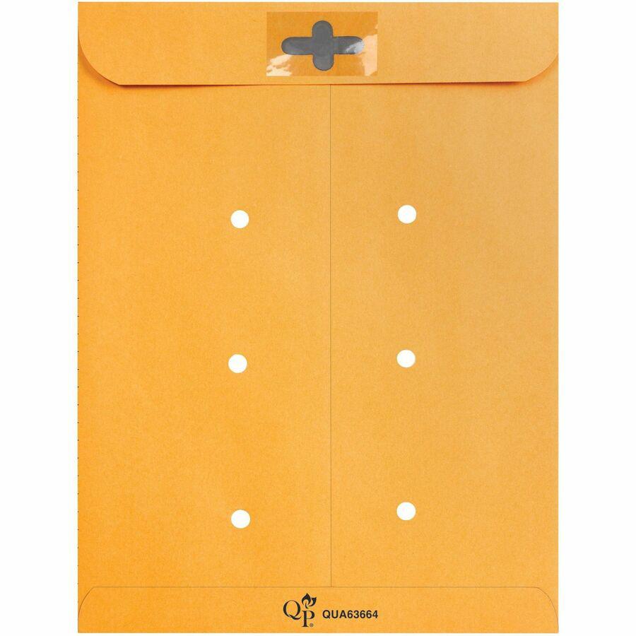 Quality Park Resealable Inter-department 1 Side Print Envelope - Inter-department - 10" Width x 13" Length - 32 lb - Self-sealing - Kraft - 100 / Box - Light Brown. Picture 3
